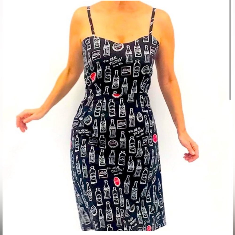 Coca Cola Black and White Dress with Red Accents